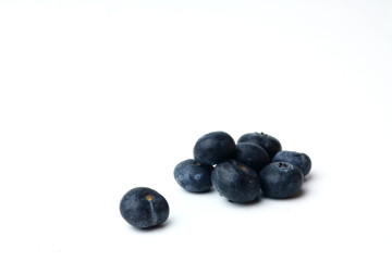 a group of blueberry on white background