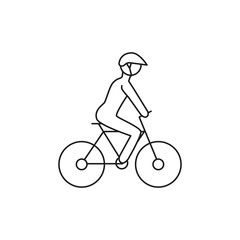 Fototapeta na wymiar doodle biker with helmet icon