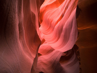 picture of sandstone at the lower, upper antelope canyon, navajo land in arizona