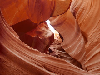 picture of sandstone at the lower, upper antelope canyon, navajo land in arizona