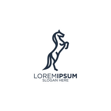 Outline horse logo design