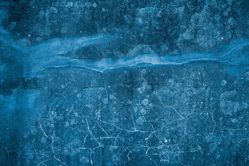 decorative blue grunge concrete texture with cracks background
