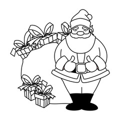 Merry christmas santa claus vector design