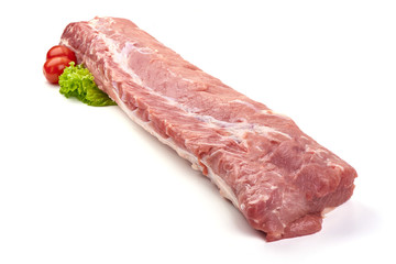 Pork loin boneless, isolated on white background