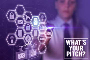 Text sign showing What S Is Your Pitch question. Business photo text asking about property of sound...