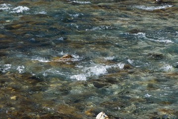 quick mountain beauty foamy river Muota  in valley Muotatal, background image