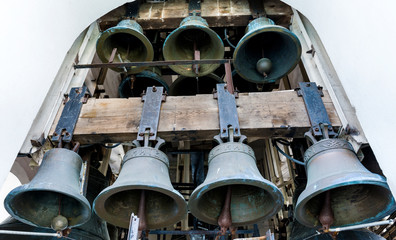 Bronze Bells in a Church 