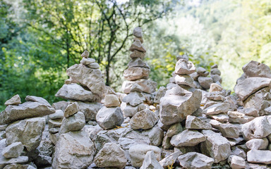 Cairn in the forest
