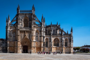 Fototapeta na wymiar Gothic style church at the Monestary of Alcobaca in Portugal.
