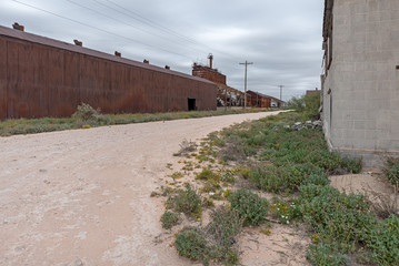 Fototapeta na wymiar Abandoned Oil Field Pumping Station near Eunice, New Mexico