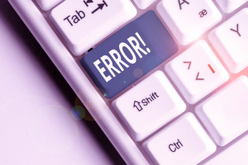 Handwriting text writing Error. Conceptual photo state or condition of being wrong in conduct...