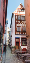 Old Timbered houses in the picturesque village of Cochem, Rhineland-Palatinate, Germany, Europe