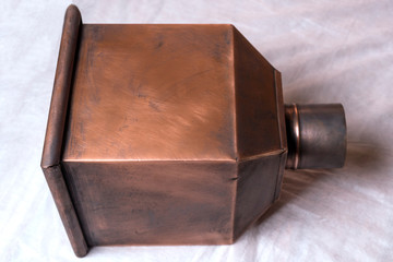 old copper roof funnel 