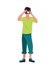 Man taking picture vector design