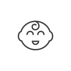 Baby head icon design template vector isolated