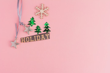 christmas card with snowflakes and place for your text