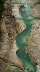 River water flowing in Minakami, Gunma Prefecture, Japan.