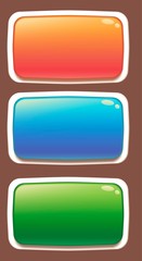 User interface rainbow buttons set