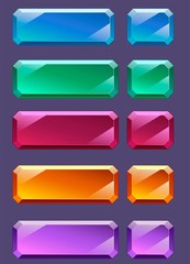 User interface rainbow buttons set