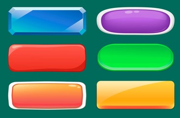 User interface rainbow buttons set