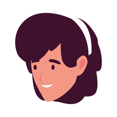 Isolated woman head vector design