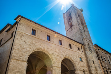 The Palazzo del Podestà, in Piazza dei Priori in the ancient medieval village of Narni. The stone...
