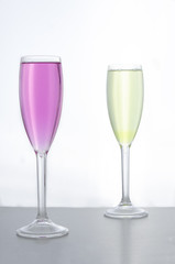two glasses of wine