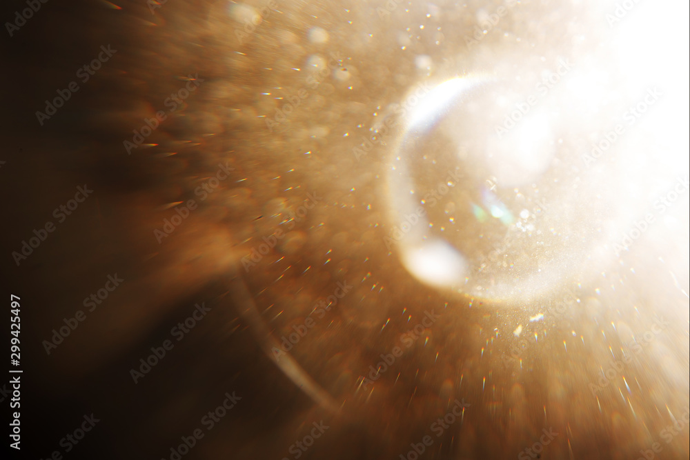 Leinwandbilder Lens Flare. Light over black background. Easy to add overlay or screen filter over photos. Abstract sun burst with digital lens flare background.