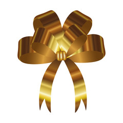 golden bow ribbon decorative icon