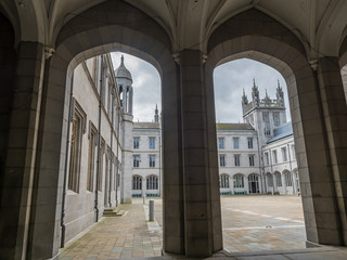 Aberdeen / Szkocja - 29 sierpień 2019: Marischal College w Aberdeen 