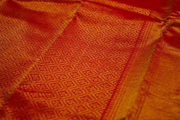 Naklejka na ściany i meble Indian Traditional Kancheepuram Silk Saree