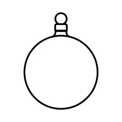 happy merry christmas ball with gold ribbon decoration