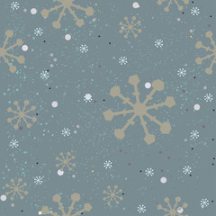 Fototapeta premium Cute Winter Seamless Pattern with Snowflakes.
