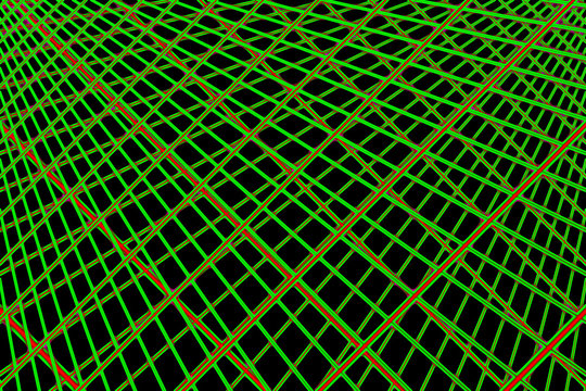 An Abstract Green And Red Grid Pattern Background.