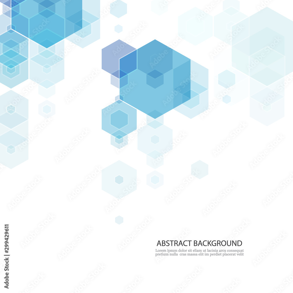 Poster vector abstract science background. hexagon geometric design. eps 10