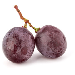 Red grape berry bunch isolated on white background cutout