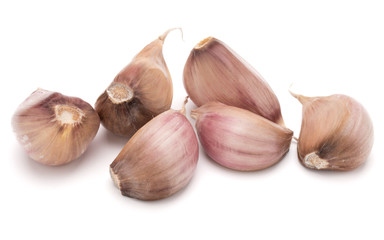 garlic cloves isolated on white background cutout