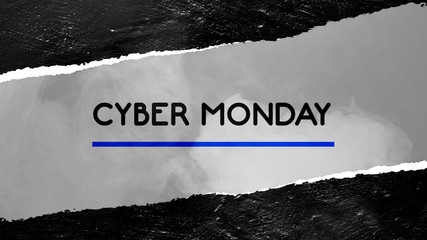 Cyber Monday online shoping promotion dark and blue #1