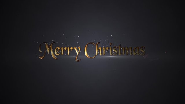Merry Christmas in Gold Reveal Particle Tree 4K Loop features particles across the screen revealing a Merry Christmas message with a particle tree animating on in the background in a loop.