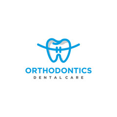 Dentist logo, dental health orthodontist modern simple and clean logo design