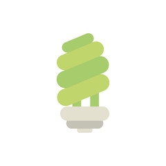 saving light bulb green energy icon