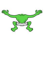 kostüm körper ohne kopf verkleidung halloween horror monster verwandelt grün knom kobold troll ork klein clipart design comic cartoon frech