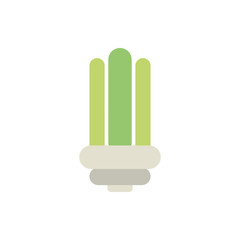 ecological light bulb green energy icon