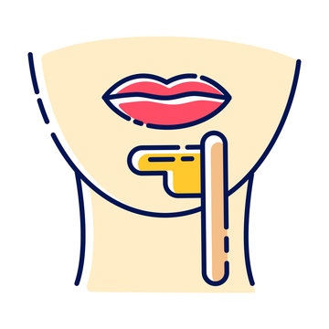 throat examination with tongue depressor clip art preview