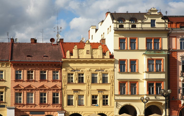 Fototapeta na wymiar Large square (Velke namesti) in Hradec Kralove. Czech Republic