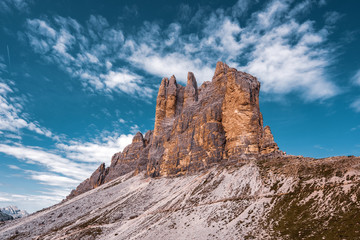 Fototapeta premium The Tre Cime di Lavaredo in autumn,