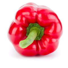 one sweet bell pepper isolated on white background cutout