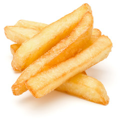 French Fried Potatoes isolated on white background