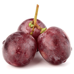 Obraz premium Red grape berry bunch isolated on white background cutout