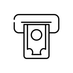 money banknote atm tourism travel thick line